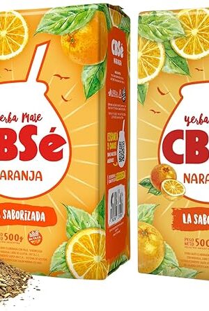 CBSé Yerba Mate Orange Flavor – Loose Leaf Yerba Mate Tea, Naturally Caffeinated, Gluten-Free - 2 Pack (500 g Each)