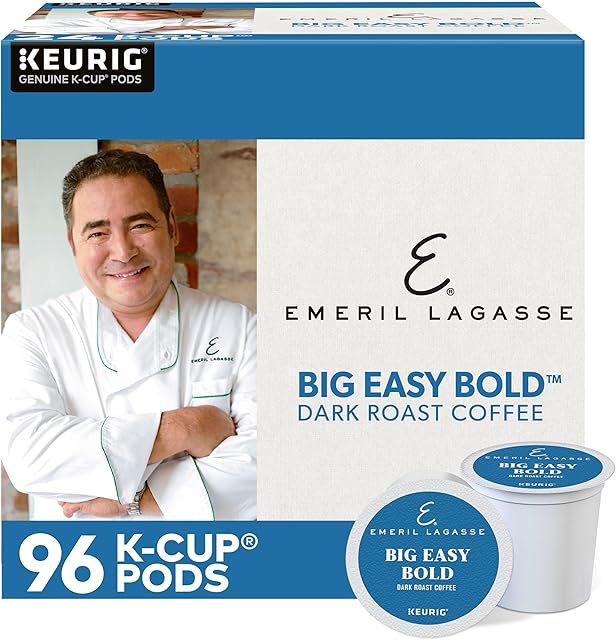 Emeril Big Easy Bold Coffee, Keurig Single-Serve K-Cup Pods, Dark Roast Coffee, 96 Count