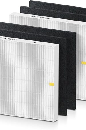 AP-1512HH HEPA Filter Replacement for Coway Airmega AP-1512HH Air Purifier, 2 HEPA Filter 4 Carbon Pre Filters