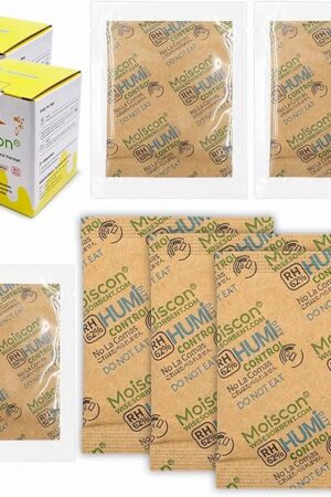30 Pack 62% RH 8 Gram Two-Way Humidity Control Packs for Storing 1 oz, Size 8 Moisture Control Packets Individually Wrapped