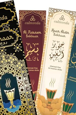 Arabian Oud Bakhoor Incense Sticks - بخور اماراتي (3 Variants, 40+ Incense) Deep Warm Arabic Incenses Like Al Nasaem, Hoor Alain & Al Raheeb Oud Bukhoor | Perfect Islamic Gifts or Eid Gifts