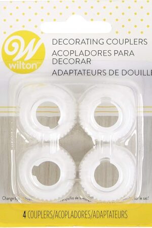 Wilton Decorating Coupler Set, Easily Switch Piping Tips Without Changing Bags, Reusable Plastic Couplers for Cake and Cookie Decorating, Set of 4