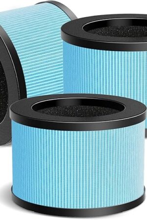 3 Pack MK01 TZ-K1 Air Filter Replacement Compatible with Aroeve MK01 MK06 Air Puri-fier, with ToLife TZ-K1, with Fre Aire KN6391, HAP601, MJ001H, DH-JH01 Air Puri-fier, 4-in-1 Premium Filter