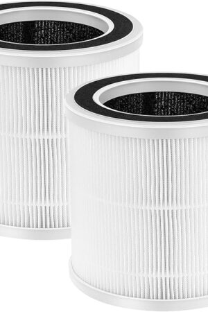 2 Pack HEPA Replacement Filters ONLY Compatible with Proton Pure Air Purifier, 3-Step Filtration System, Efficient Air Filter, NOT for Any Other Models