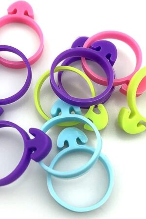 60 Pcs Pastry Bag Ties Reusable Icing Bag Ties Silicone Decoration Bag Clips Cake Piping Bag Ties for Cupcakes Cookies and Pastry(15 Pieces Light Purple15 Pieces Blue15 Pieces pink15 Pieces Green)