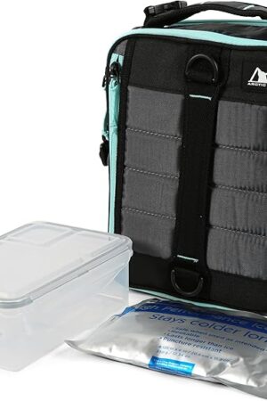 Arctic Zone Ultimate Expandable Insulated Lunch Box, Dual Compartment Insulated - Gray