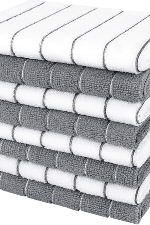 AIDEA Kitchen Towels, Absorbent Dish Cloth for Kitchen, Soft Dish Towels for Home, Multi-Purpose Cloths for Household Cleaning and Drying-8PK, 12?x12?