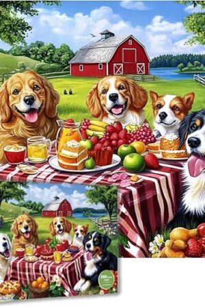 The Puzzles 300 Pieces for Adults Picnic Jigsaw Puzzles Family Puzzle Game - Finished Size is 20.5 x 15 inch
