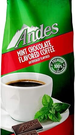Andes Coffee Flavored Ground Coffee Bag Premium Arabica, Chocolate Mint, 12 Ounce