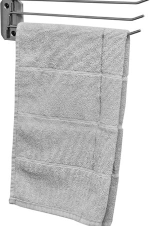 Decko #38190 Swing Arm Kitchen Towel Rack, Chrome