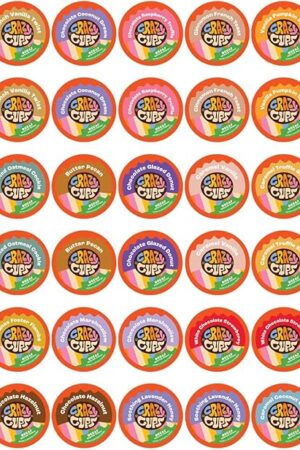 Crazy Cups Flavored Decaf Coffee, for the Keurig K Cups Coffee 2.0 Brewers, Variety Pack Sampler, 40 Count