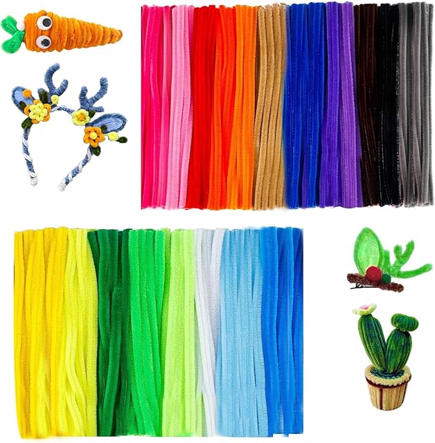 The Pipe Cleaners Craft Bulk, 200PCS Polychrom, Arts and Crafts,Sensory Toys for Ages 5-7,Craft Supplies,Fidget Toys,Art Supplies Kids Games Creative DIY Decorations,Anniversary Gifts for Women