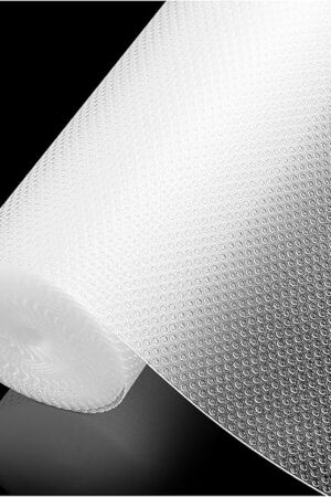 100% EVA Shelf Liner for Kitchen Cabinet, 12" x 240" Drawer Liners Non Adhesive Non Slip Waterproof Plastic Paper, Dresser Pantry Bathroom Refrigerator Protector, Clear