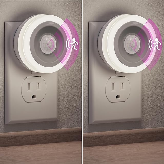 Briignite Motion Sensor Night Light 2 Pack 0.6W LED Daylight White