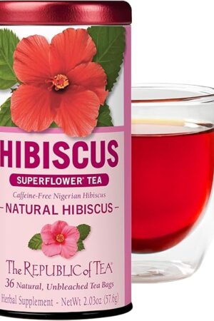 The Republic of Tea - Natural Hibiscus SuperFlower Tea (36 Tea Bags)