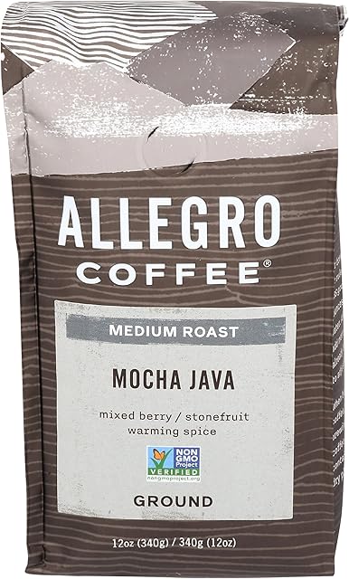 Allegro Coffee Mocha Java Ground Coffee, 12 oz