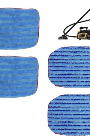 4 Pack A1375-100/101 Microfiber Mop Pads Refills Compatible with McCulloch McCulloch MC1375, MC1385 Steam Cleaners