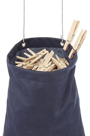 Whitmor Hanging Clothespin Bag Navy