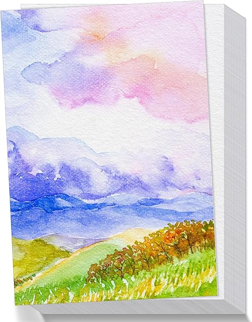 The 60 Sheets Watercolor Paper, 5 x 7 Inch Cold Press 300GSM/ 140LB Water Color Paper Bulk for Kids Child Adults, Small Off-White Watercolor Drawing Paint Paper for Art Drawing Supplies