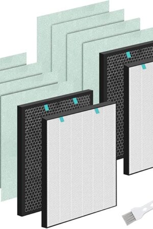 2 Sets Air400 Filter Replacement for Bissell Air400, 2 Filter, 2 Carbon Post Filter, 8 Pre Filter, Compared to Part 2521 and 2520 (2 Sets Air400)