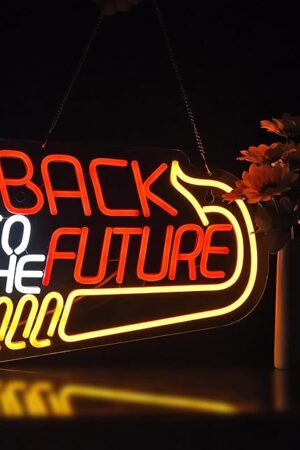 Back To The Future Neon Sign for Wall Decor Neon Signs with Dimmable Switch LED Neon Signs Bedroom Beer Bar Neon Light Sign Hotel Party Club Office Art Lights(17X12inch)