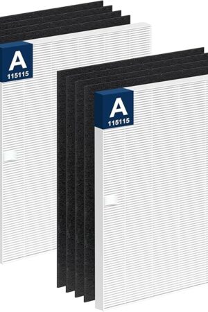115115 HEPA Replacement Filter A for Winix Plasmawave Air Purifier C535 5300 5300-2 6300 6300-2 P300 AM90 C909 9800, 2 True HEPA Filters + 8 Carbon Pre-Filters