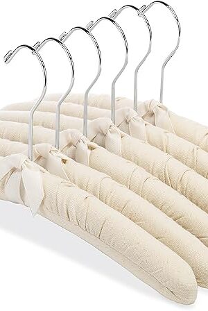 Whitmor Canvas Padded Hanger Shirt / Blouse Hangers, Set of 6