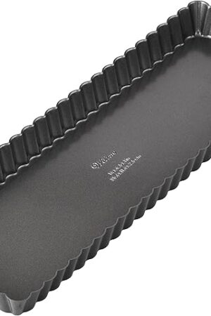 Wilton Extra Long Non-Stick Tart and Quiche Pan, the Fluted Edges on Your Tarts and Quiches will Add a Touch of Flair, 14 x 4.5-Inch