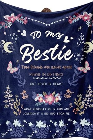 Bestie Gifts for Women on Christmas - Best Friend Blanket Gift 60 x 50 Inch - Bestie Gift, Best Friend Happy Birthday Gifts - Friendship Flannel Throw Blanket Thinking of You Far Away Gifts