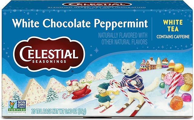 Celestial Seasonings White Chocolate Peppermint White Tea Bags, 20 Tea Bags