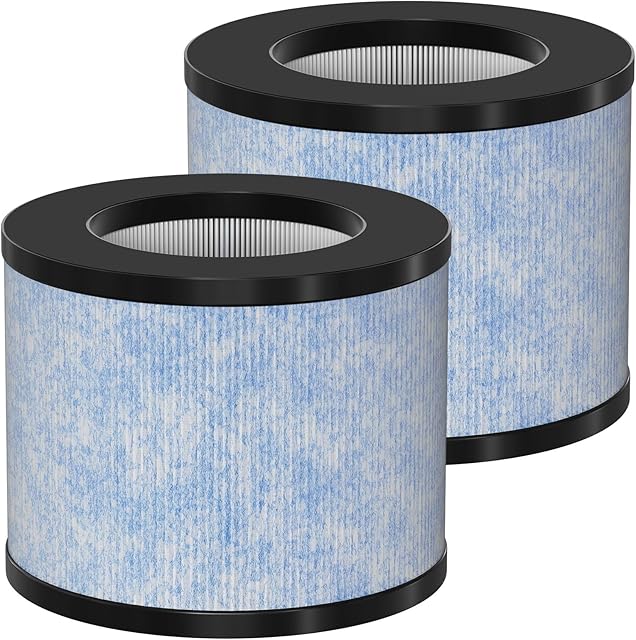 C102 MA-01CW True HEPA Replacement Filter Compatible with Miko Ibuki C102 Air Cleaner Purifier and Okaysou AirMic4S, True HEPA Filter Set, 2 Pack