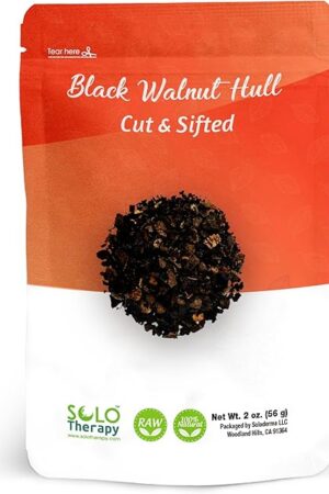Black Walnut Hull Tea Cut and Sifted - 56 grams - Juglans nigra | Premium Quality | Resealable Bag | Herbal Tea
