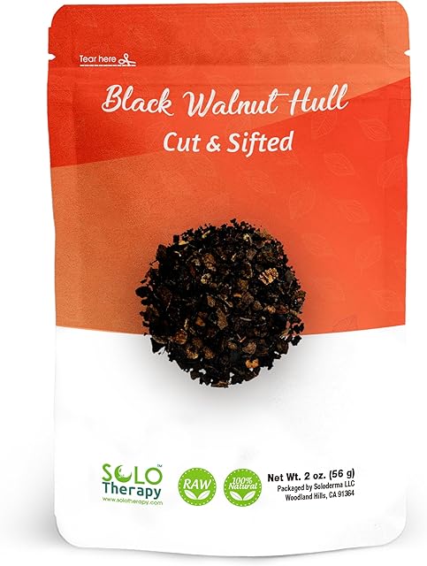 Black Walnut Hull Tea Cut and Sifted - 56 grams - Juglans nigra | Premium Quality | Resealable Bag | Herbal Tea