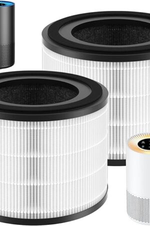 AP-S0610L Filter Replacement Compatible with MOOKA AP-S0610L Air Purifi-er, 3-in-1 H13 True Hepa Filter with Activated Carbon Filter, 2 Pack