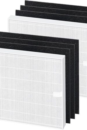 2 Pack AP-1512HH Replacement Filter for Coway Airmega Filter AP-1512HH 200M Coway Air Purifiers by Blutoget - AP-1512HH-FP AP-1518R AP-1519P-2 HEPA Filters and 6 Carbon Filters-Part #3304899