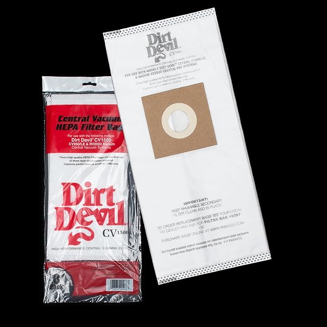 Central Vacuum Cleaner HP, CV950,CV1500 Vacuum Bags 3 Pk Part # 7767-W, 9597