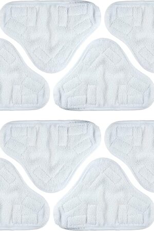 BlueStars 8-Pack Microfiber Steam Mop Pads – Compatible Replacement Pads for Popular 5-in-1 Steam Mop Models – Washable & Reusable