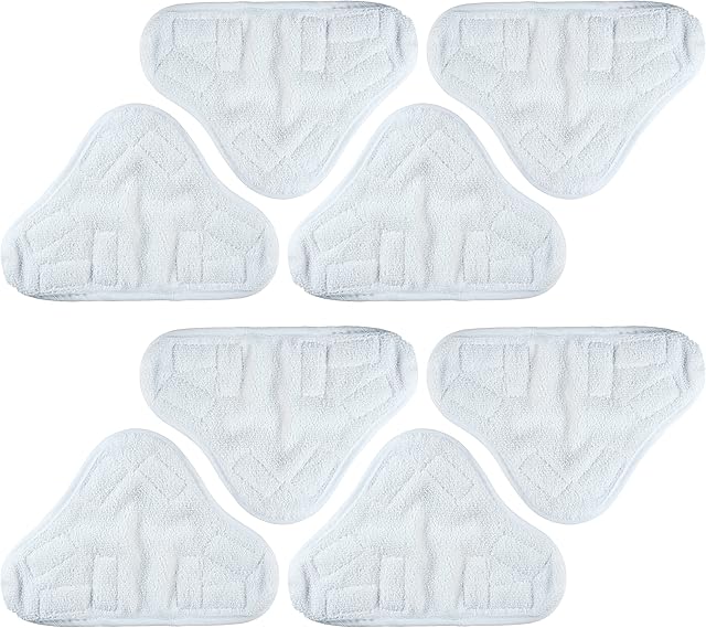 BlueStars 8-Pack Microfiber Steam Mop Pads – Compatible Replacement Pads for Popular 5-in-1 Steam Mop Models – Washable & Reusable