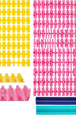 225 Pcs Cookie Letter Number Stamp Set Fondant Clay Biscuit Baking DIY Mini Tool Decorations Alphabet Number Punctuation Embosser Cutters Stamp Including Lower Upper Case Alphabet