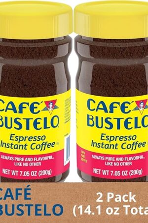 Cafe Bustelos Instant Coffee - 2 Pack 14.1 oz Total - Bold and Rich Espresso Flavor, 100% Arabica Beans