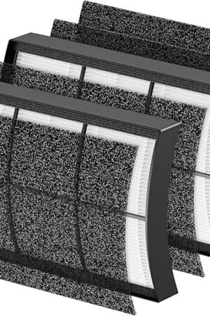 2 Pack Breeze Tabletop Replacement Filter Compatible with Pure Enrichment PureZone Breeze Tabletop Air Purifier (PECOMPAP), 2-in-1 HEPA Replacement Filter