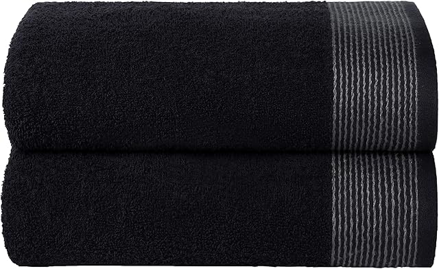 BELIZZI HOME Bath Towel Set 2 Pack Oversized 28x55 inches 100% Cotton