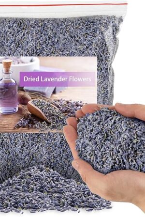 1/2 Pound Dried Lavender Flowers, Natural Dried Lavender Buds Bulk for Soap Making, Candles, Sachets, Crafts, DIY Projects