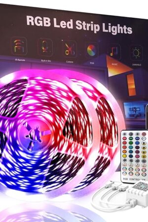 200 FT Led Lights for Bedroom, Music Synchronized Smart Led Strip Lights, Ultra Long with Remote Application Control Bluetooth LED Lights, Color Change RGB Light