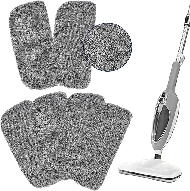 6Pack Steam Mop Replacement Pads Compatible with GorFanty Steam Mop Model GF-6610B/GF-6610,Highly Absorbent Microfiber Steam Pads Washable Reusable for Floor Cleaning