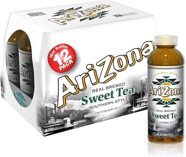 AriZona Sweet Tea - Southern Style Premium Brewed Tea, 16 Fl Oz (Pack of 12)