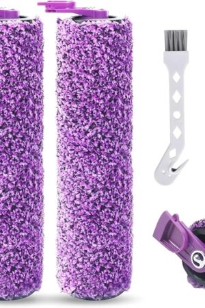 A Fable 2 Pack SD201 Roller Fit for Shark Steam Pickup 3-in-1 Steam Mop SD200 SD201 SD201C SD201Q SD205 with 1 Cleaning Brush