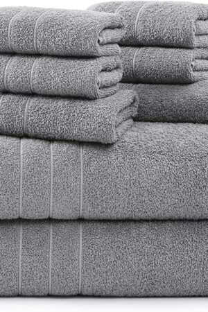 Casa Platino Ring Spun Bath Towel Set - Super Soft Quick Dry Highly Absorbent Hotel Quality