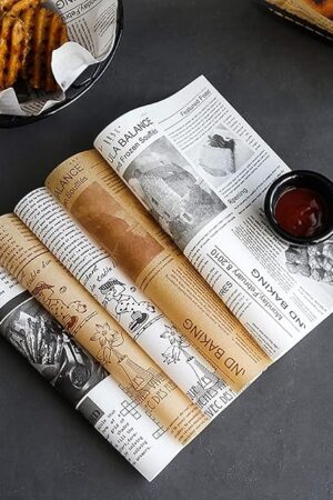 YBB 100Pcs Deli Wax Paper Sheets for Food, Basket Liners Food Picnic Paper Sheets Greaseproof Deli Wrapping Sheets, 10 x 10 Inch