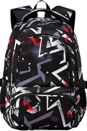 BLUEFAIRY Kids Backpacks for Boys Girls Elementary Primary Middle School Bookbags Back to School Bags for Childs Age 6-8 Mochilas Escolares para Niños Niñas 17 Inch Dark Black